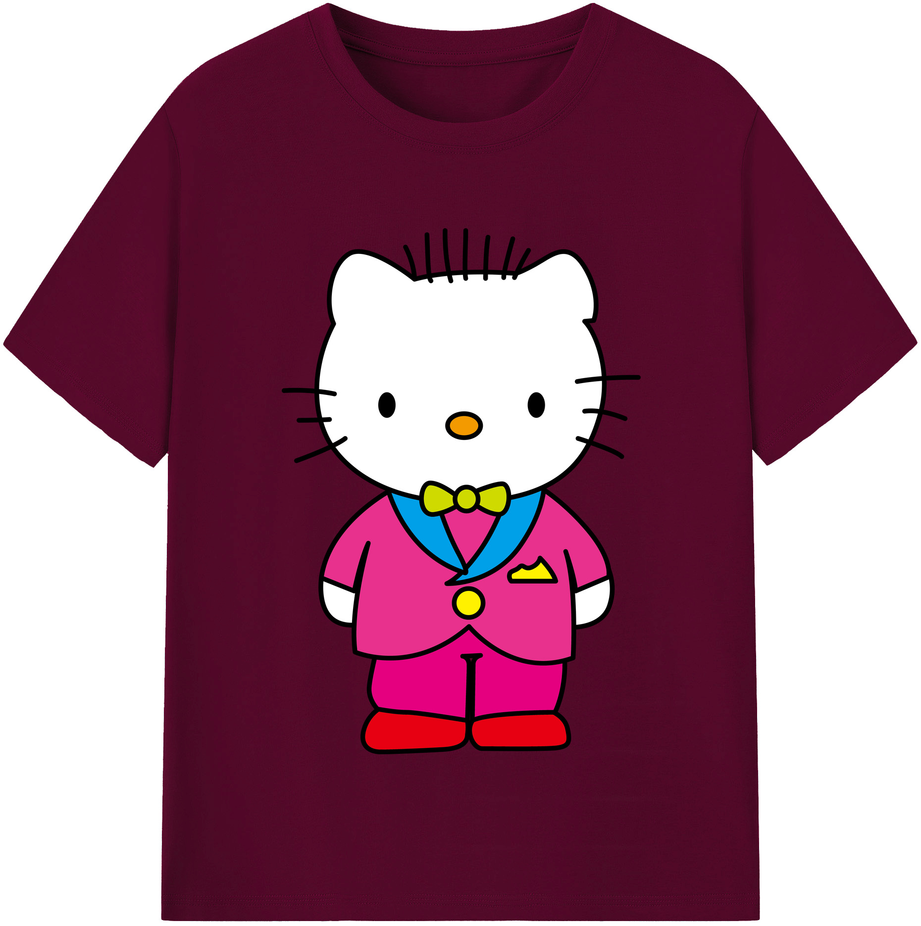 （画像用） Hello Kitty ハローキティ レディースカジュアルプリントTシャツ（綿100％）